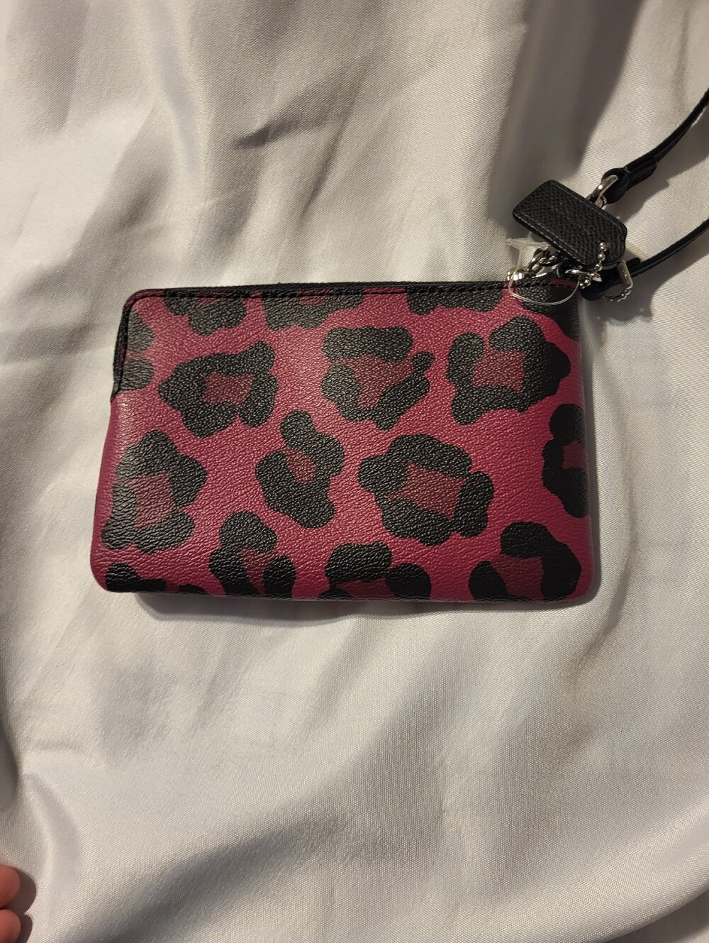 Coach Pink Leopard Animal Print Ocelot Wristlet Wallet - Picture 3 of 11